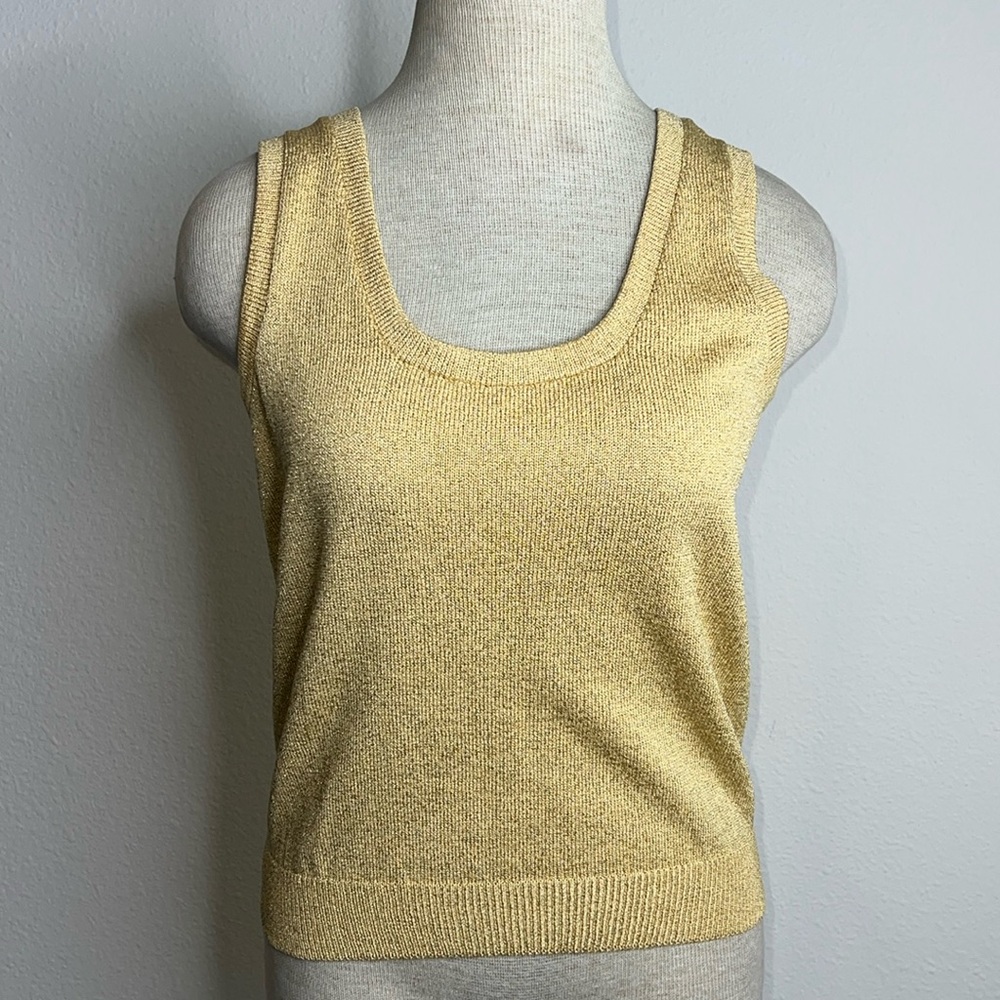St John Sparkly Gold Tank Top